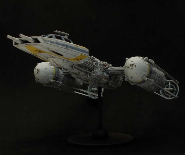 Gold Leader Y-wing model in 1/72 scale from Bandai
