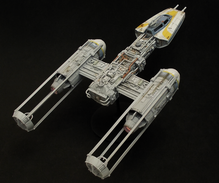 Gold Leader Y-wing model in 1/72 scale from Bandai