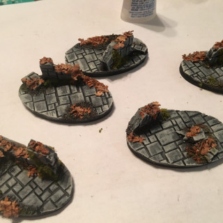 painting and adding basing material to the base.