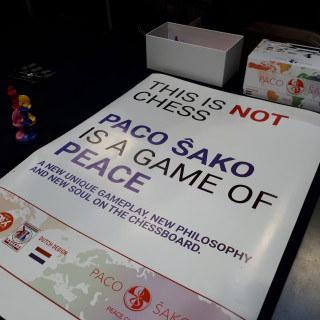 Paco Ŝako Embrace The World Of Peace Chess