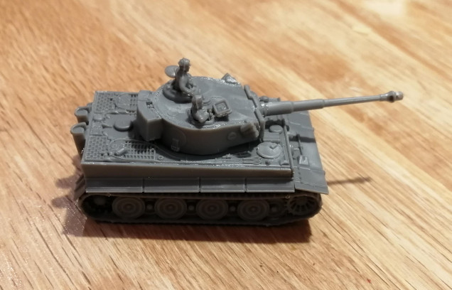 One of the Tigers built and ready for priming