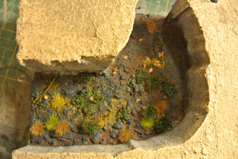 Drybrushed and basing the river