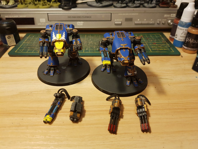 Warhound Weapons block colours finished