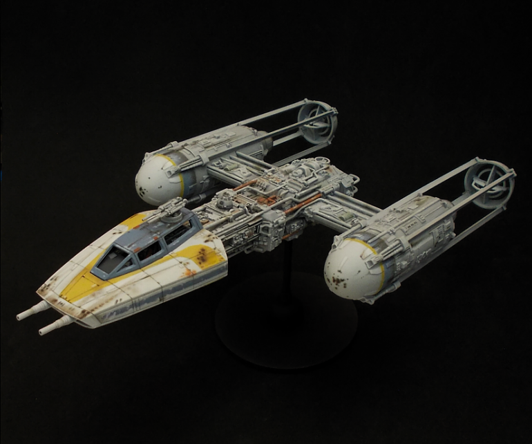 Gold Leader Y-wing model in 1/72 scale from Bandai