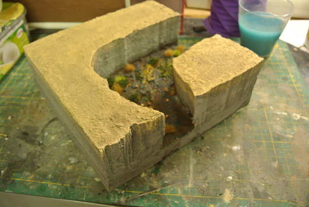 Drybrushed and basing the river