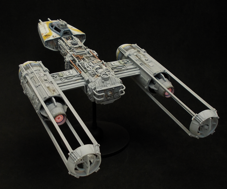 Gold Leader Y-wing model in 1/72 scale from Bandai