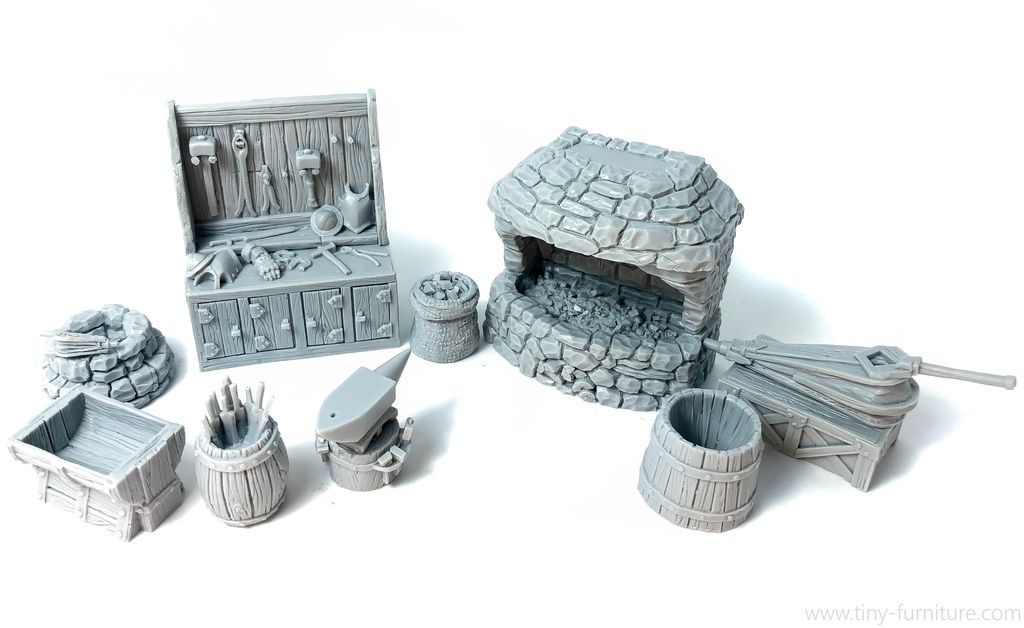 Medieval Blacksmith - Tiny Furniture