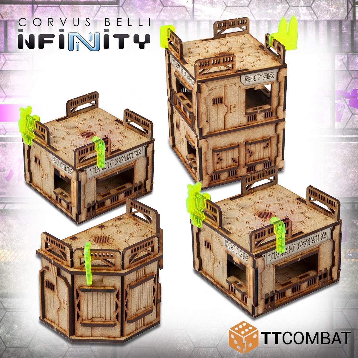 Si-Fi Utopia Large Crates Terrain, Infinity, Gelände SFU010 TTCombat 2 