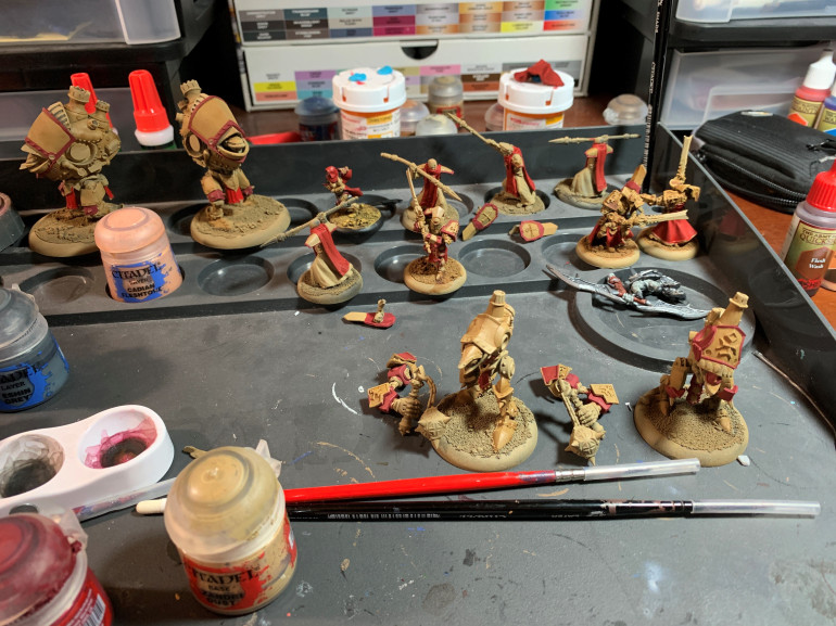 Painting has started in earnest.