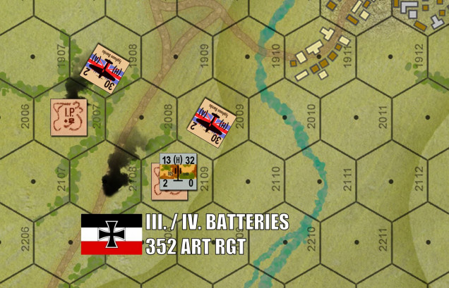 Miles behind the beach, other Typhoons go after 10.5 cm artillery batteries of 352nd Wehrmacht Infantry Division.