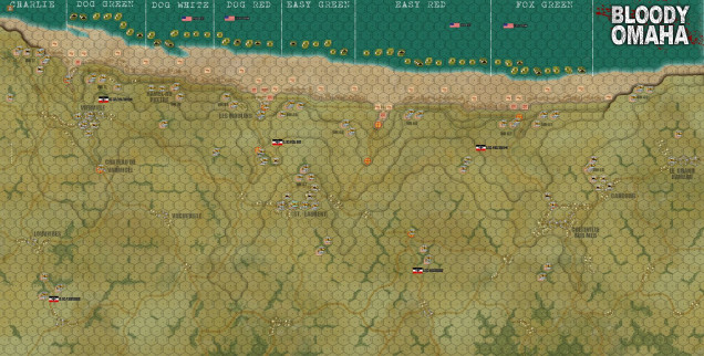 The whole map.  Almost six miles wide, over three miles deep.  At least 5,000 men on the table already.  Each hex is a 4x6 15mm table, or three 28mm tables.