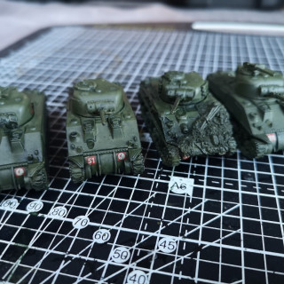 Sherman HQ Platoon - Painted!!