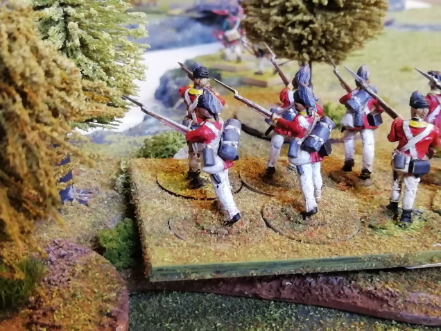 Light infantry clear the woods