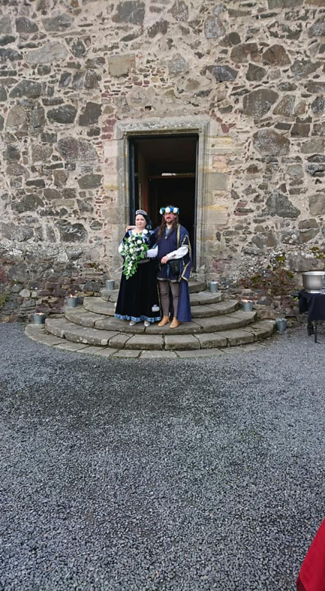 No medieval themed wedding is complete without a castle.  This is the stunning Neidpath Castle outside Peebles.