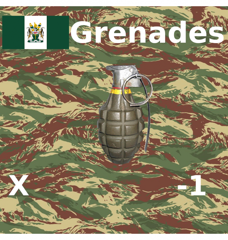 A Rhodesian Grenade Token. 