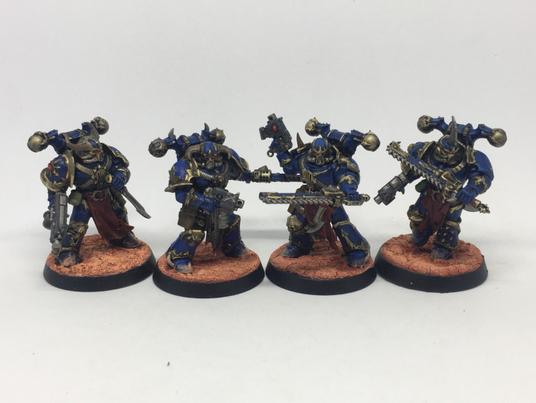 Entry 18: Group shots of completed Chaos Space Marine Squad