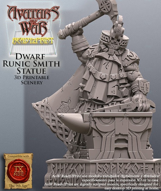 AVATARS OF WAR DWARF STATUE  SPECIAL DEAL Décors impréssion 3D Warhammer