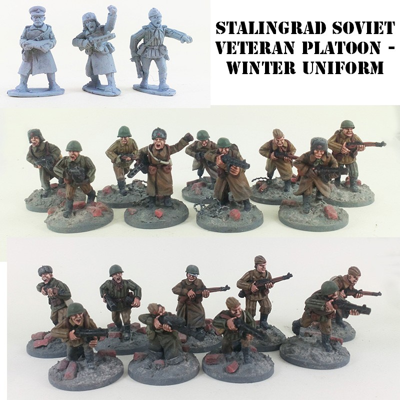Stalingrad Soviet Veteran Platoon Winter - Great Escape Games