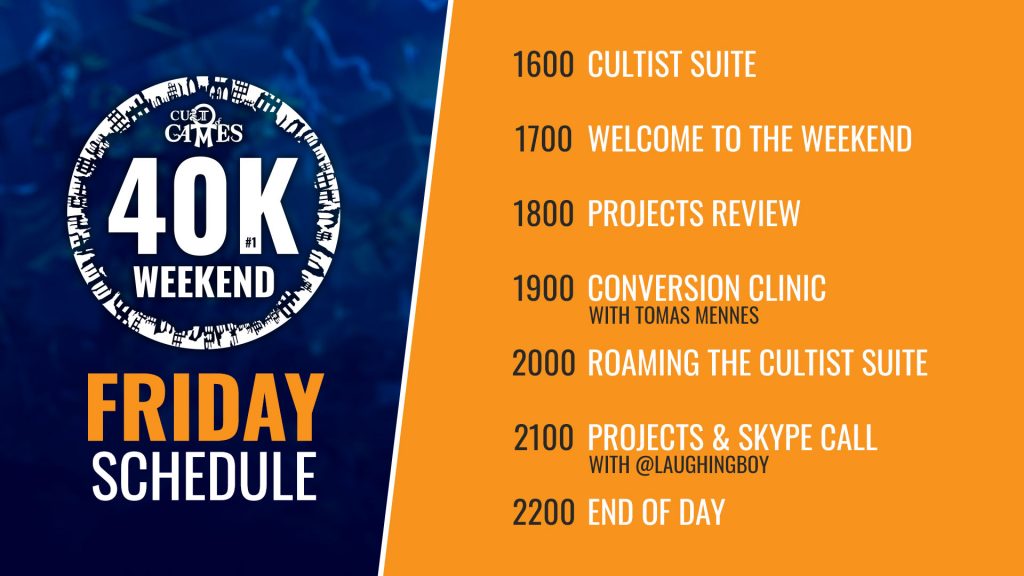 40kWeekend-Friday-Schedule