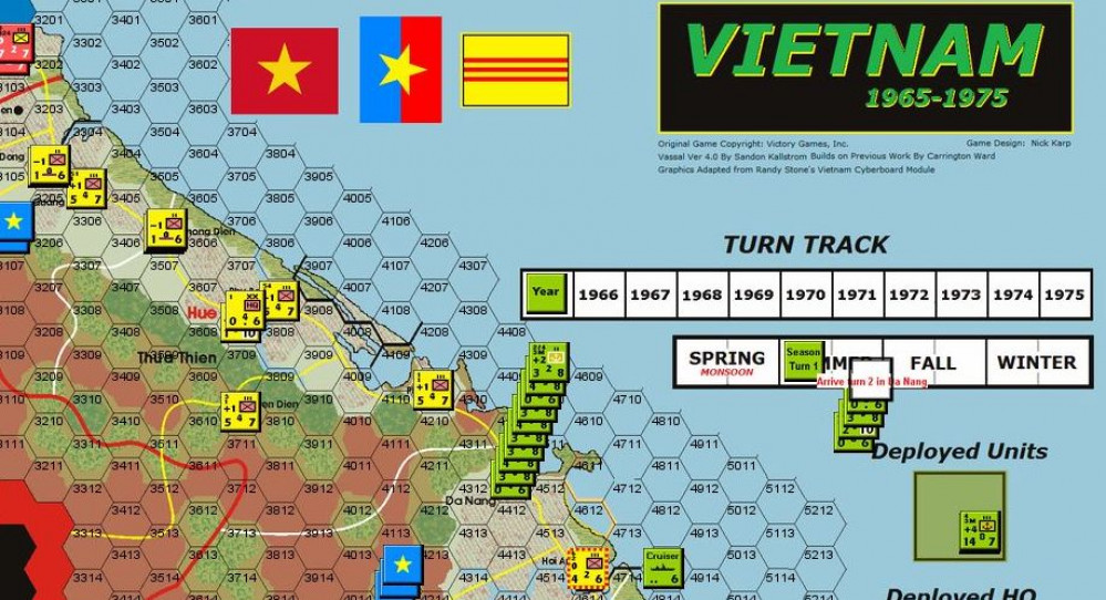 Vietnam 1965-75 Hex & Counter (Victory Games)