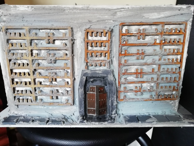 Had a spare half hour today so coated my Plinth temple with filler ready for the next step.