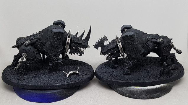 Sunday 15/08/19: The black was done last weekend, but now the Iron is finished for all 6 Juggernaughts.  Next up, the bronze.