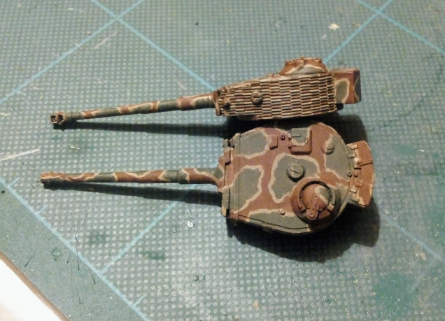 Tiger turrets get another colour, getting there slowly slowly.