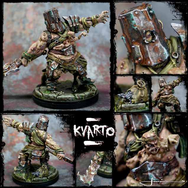 So much detail on these minis! My fav bit on Kvarto I think is the little rat gnawing his way out of the bag at the back!! That and the eye staring out from a hole in teh bucket helmet!