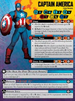 Captain America Character Card - Atomic Mass Games