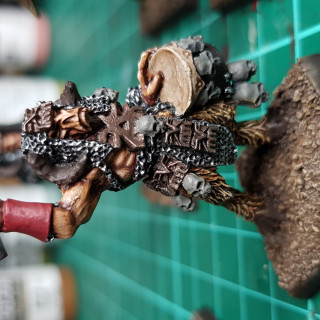 More WIP: Bestigors sporting the Mark of Khorne....