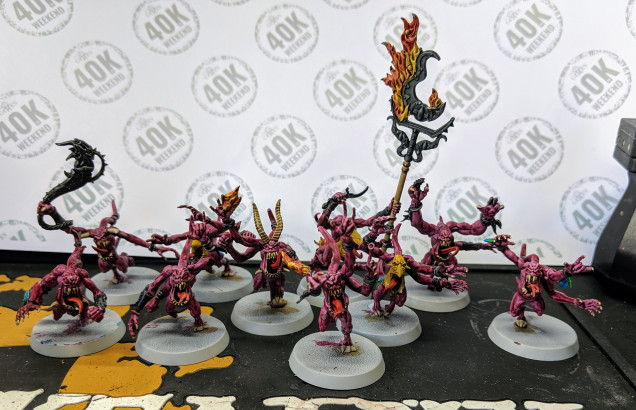 Pink Horrors but not decided on the basing yet.