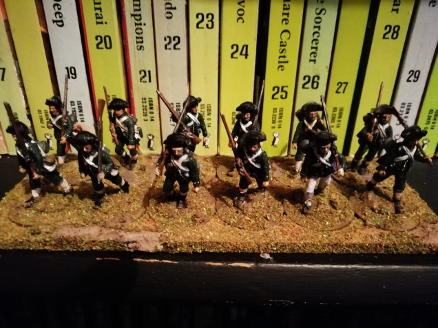 Started and finished the first of three units from Hew Hampshire who have a very green uniform.