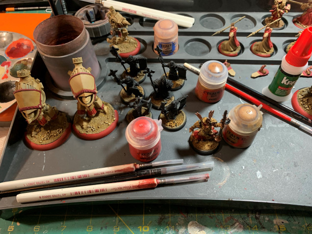 What I have left on my painting table!