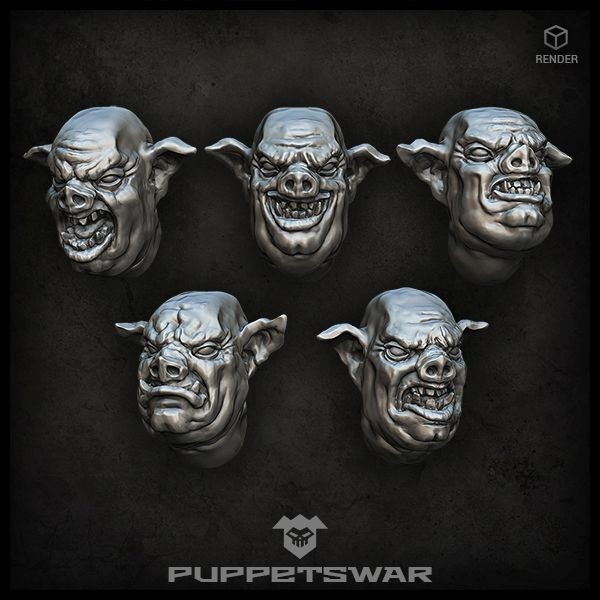 Pug Hybrid Heads #1 - Puppets War