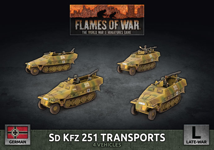 251D/3 Command Vehicle Resin Flames of War Battlegroup 15mm 1/100 German Sd.Kfz 