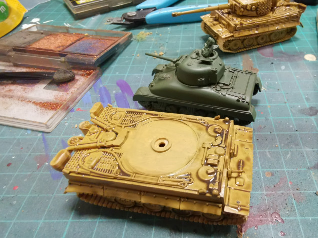 Tigers built and three more Shermans