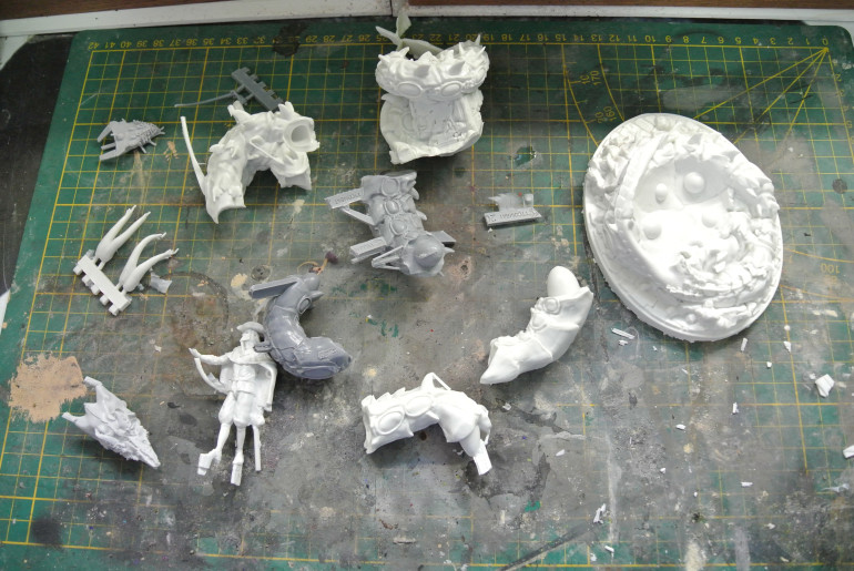 A lot of parts to clean up