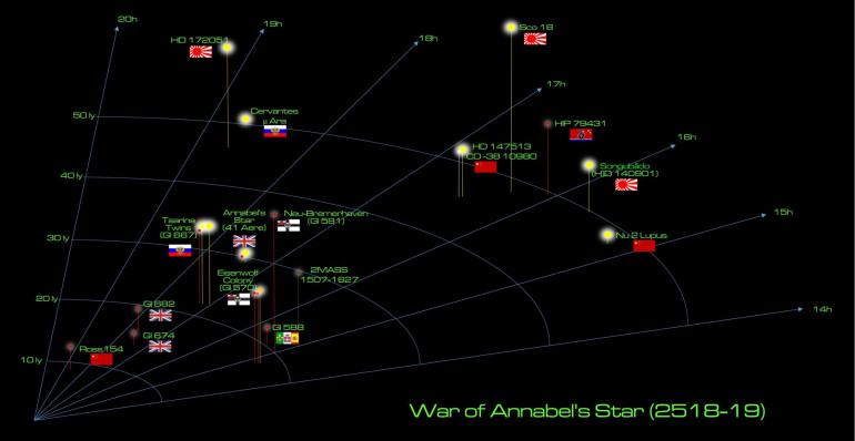 Overall campaign area for the ongoing “Duchess Annabel’s War.”