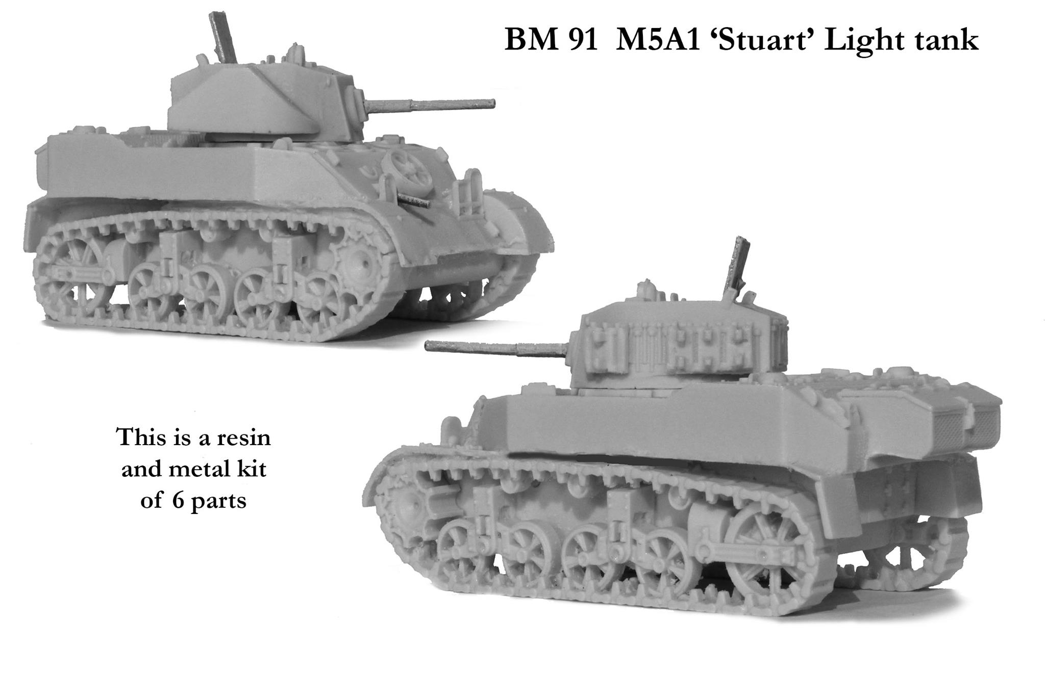 28mm M5 Stuart Tank 1/56 Bolt Action 
