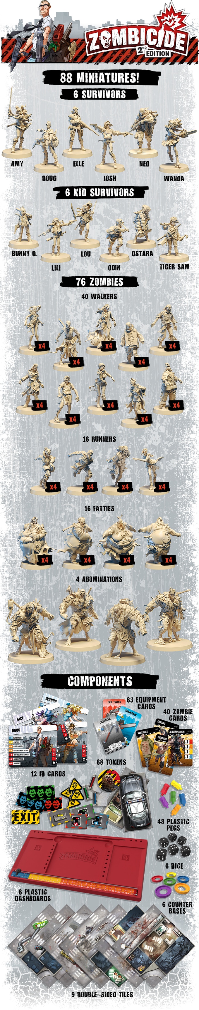 ZOMBIES & COMPANIONS UPGRADE KIT Pre-Order 2ND EDITION ZOMBICIDE 