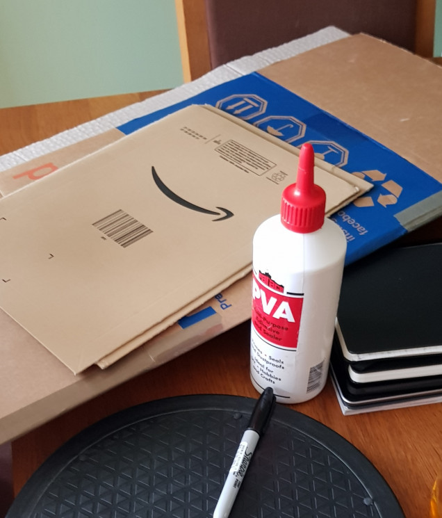 PVA, cardboard and a sharpie, what more could a girl want?