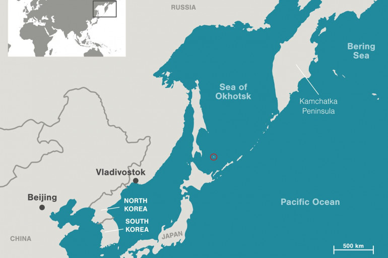 Here is the general position of Kimura Shima Island and the site of our mission