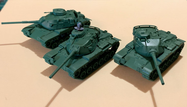 The kit also comes with three M60 main battle tanks.  Indeed, the Marine Corps was still using M60s during the 1991 Gulf War.  The only difference is the ERA reactive armor I'll have to figure out how to fabricate and mount.