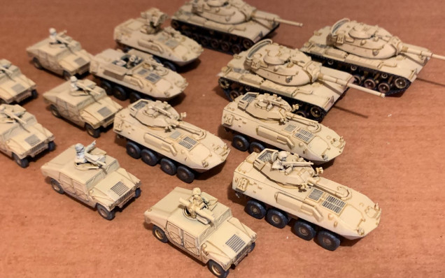 The LAVs come with plenty of options.  I built three as standard LAV-25s (25mm autocannon in small turret), one as a mortar carrier and one with an ITV-style ATGW TOW-II launcher. 