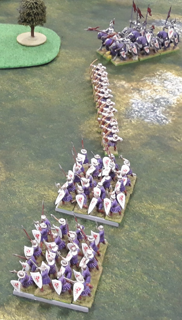 The Bretonnians - Very lucky with their archer's 'to wound' rolls all evening.