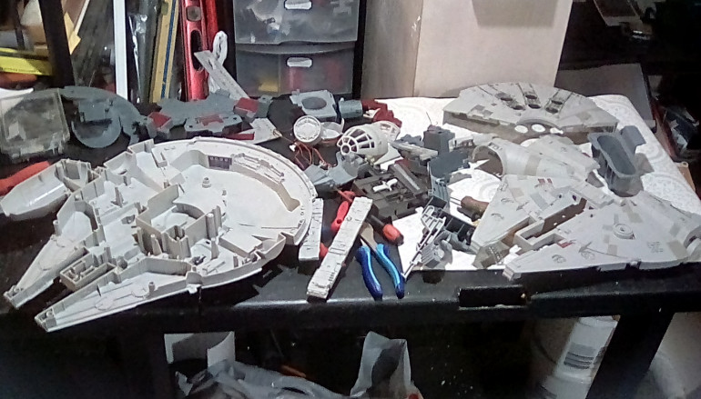 The Falcon put up a bit of a fight - some bits had been resin glued together which I suspect had been a home repair.