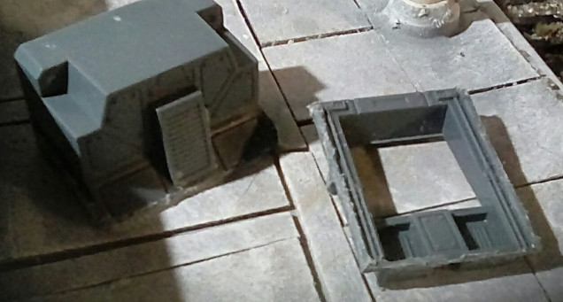 But I manage to cut a computer bank and a doorway out of it using my dremel. They may come in useful later in this build, or just get out into my bits box to use later on something else.