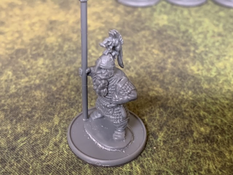 Saga doesn’t use unit leaders but Warlords of Erehwon does. So these figures with the fancy helmet crest will be the unit leaders. I may add pennants to their spears as well but that’s a few steps off. 