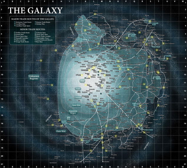 Map of the galaxy I found on a Star Wars reddit to help with the location of The Correx Sector in relation to the know galaxy