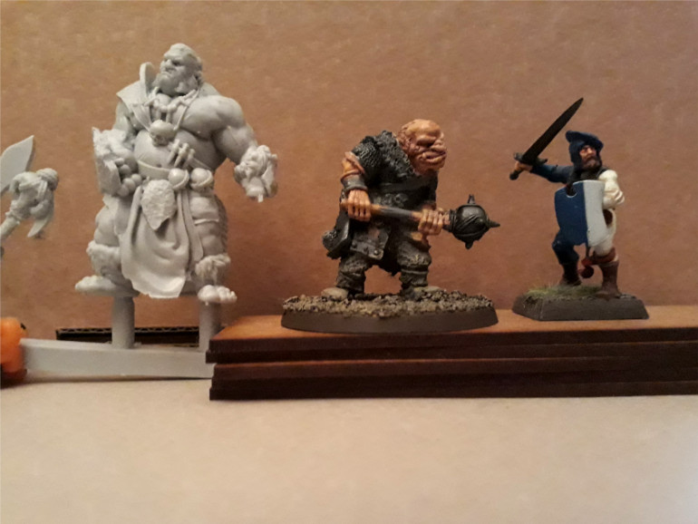 L-R Altlantis Ogre (rank and file), 80s Citadel Orge (WIP), Citadel Empire soldier